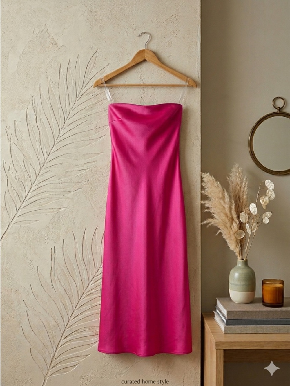 Reformation Joanna Silk Dress Flambe Pink Strapless Bias Cut XS NWT